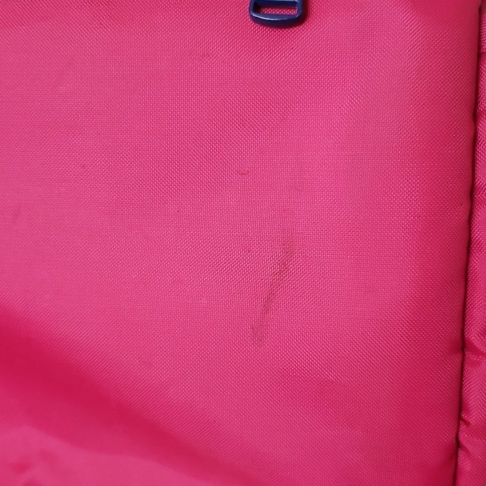 Lug 'swing' crossbody bag, hot pink, 3 sectioned pockets.